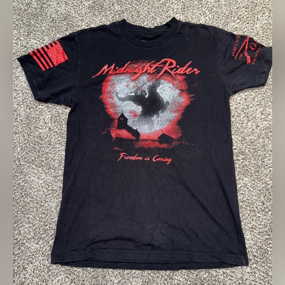 Grunt style black tee “Midnight rider” - Picture 1 of 5